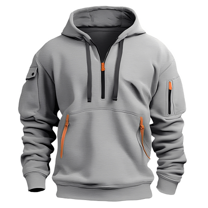 Norton - Stylowy hoodie z połowym zamkiem dla mężczyzn