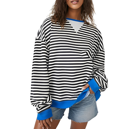 Pénélope - Sweter oversize w paski dla kobiet