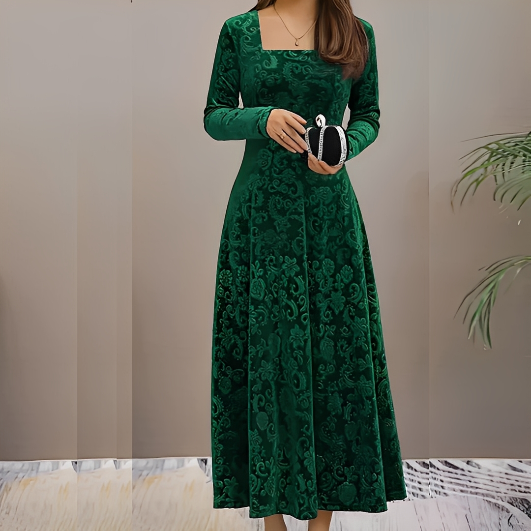Malvina - Elegancka sukienka z kwadratowym dekoltem dla kobiet