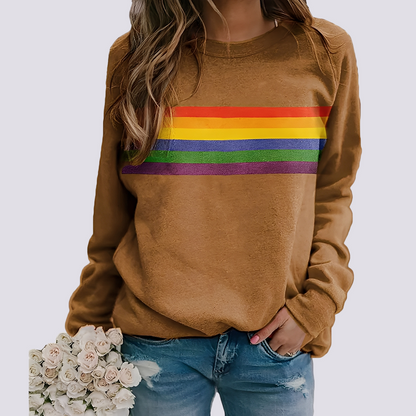 Roseann - Stylowy sweter z kolorowym nadrukiem dla kobiet