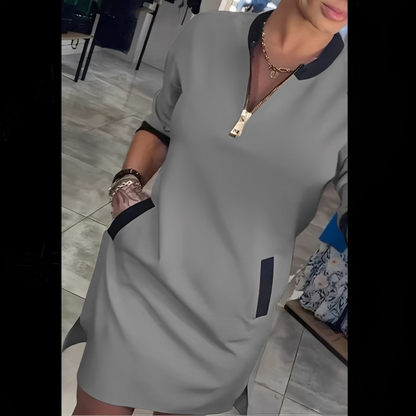 Angelena - Szykowna sukienka z długimi rękawami dla kobiet