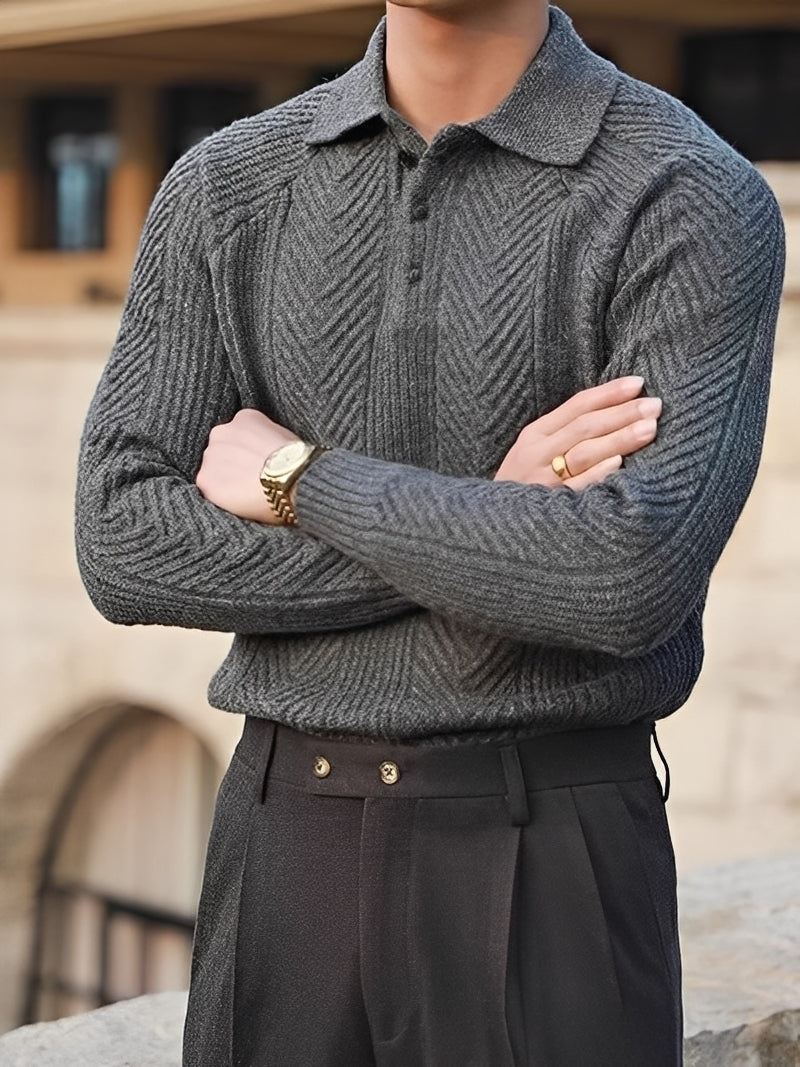 Weston - Elegancki sweter z teksturą dla mężczyzn