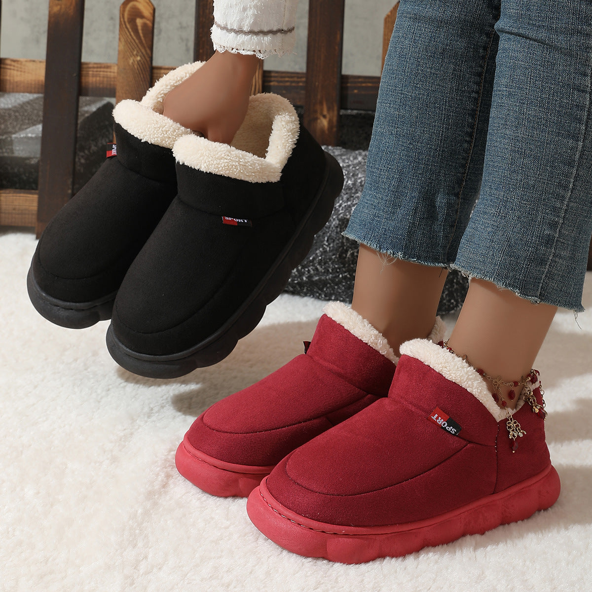 Rebecca - Stylowe, ciepłe pluszowe sneakersy dla kobiet