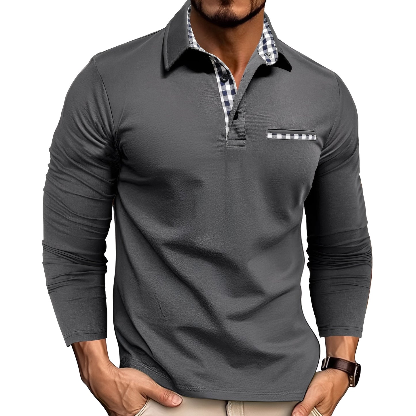 Rupert - Luzne Poloshirt z Dlugim Rekawem dla Mezczyzn