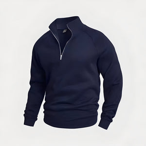 Wiley - Luźny polarowy sweter z zamkiem dla mężczyzn