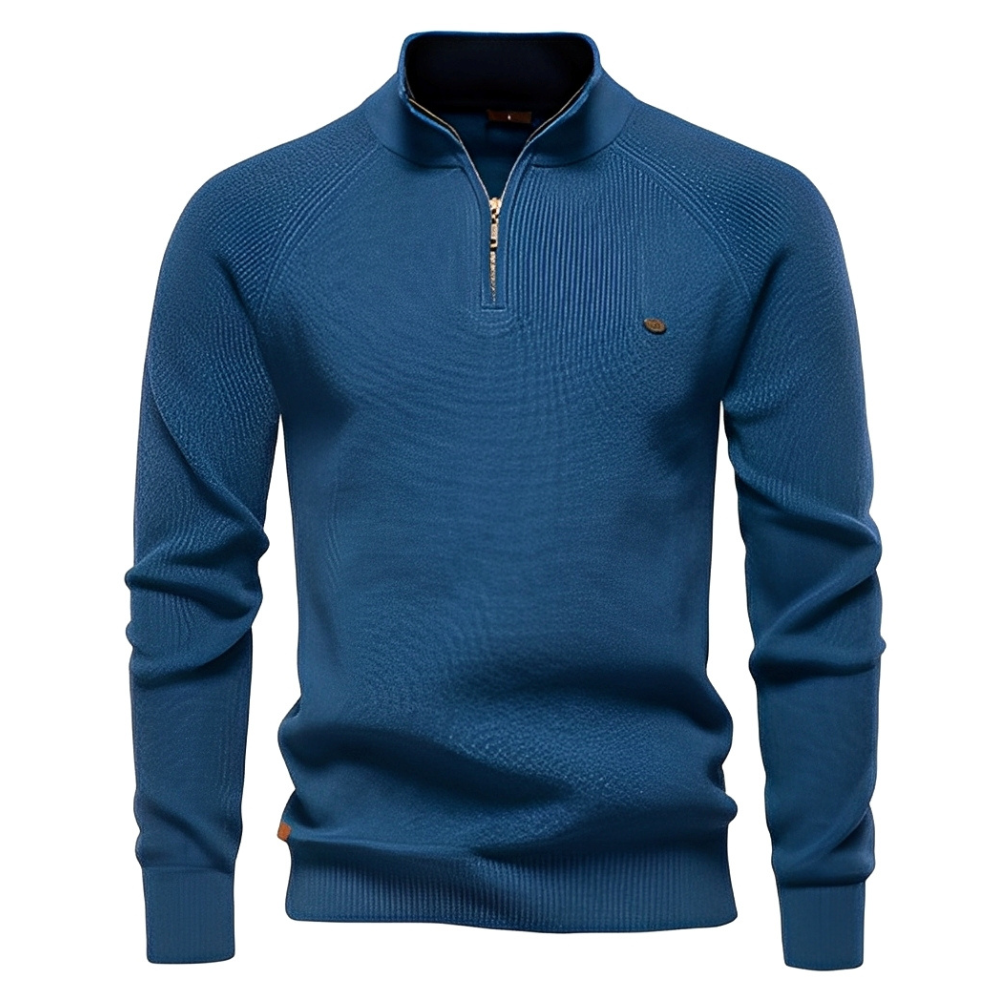 Brant - Stylowy sweter z zamkiem ćwierć dla mężczyzn