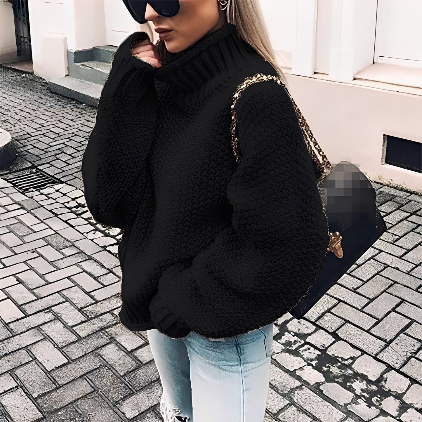 Maëlie - Sweter z grubym golfem dla kobiet