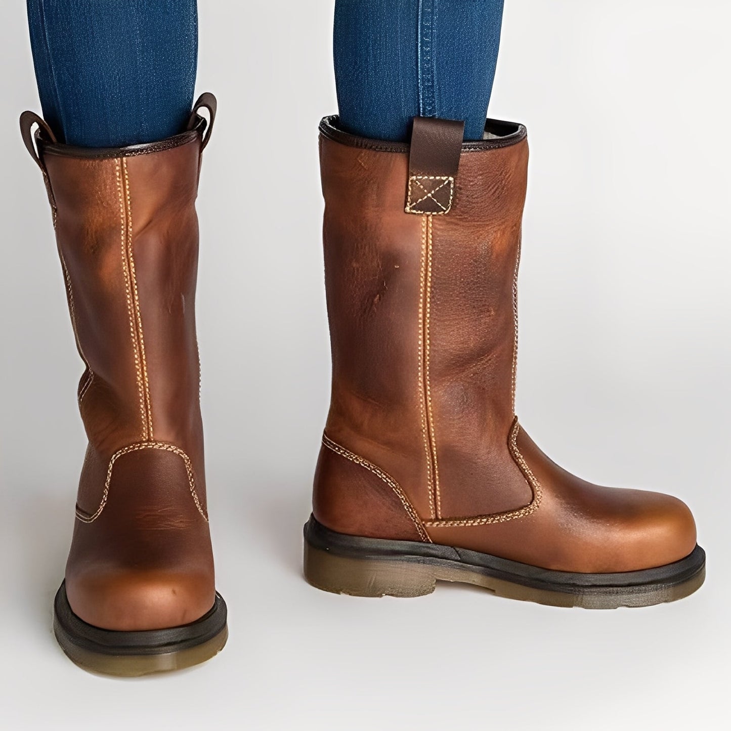 Maïwenn - Eleganckie skórzane buty zimowe dla kobiet