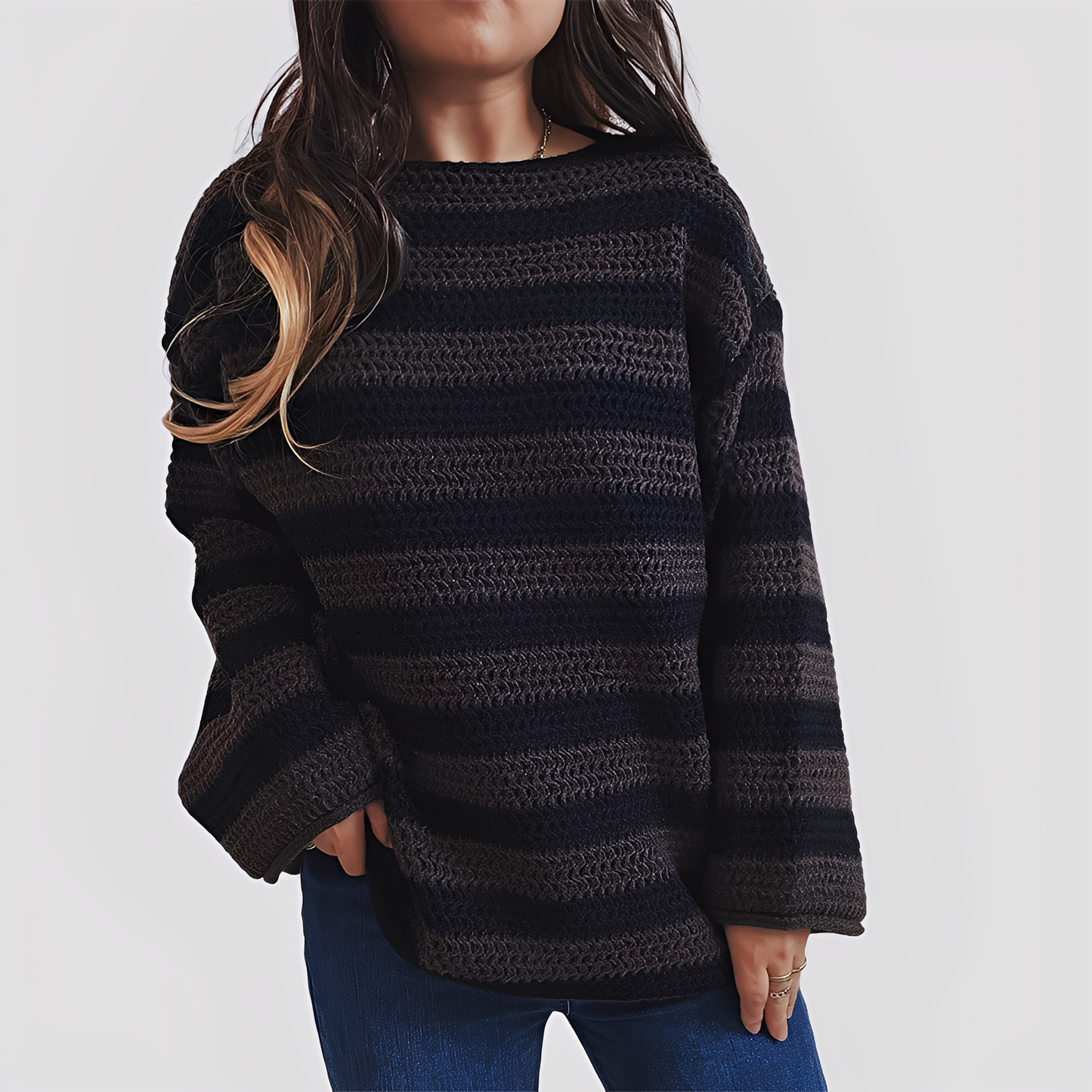 Millie - Stylowy, miękki, luźno dziergany sweter dla kobiet