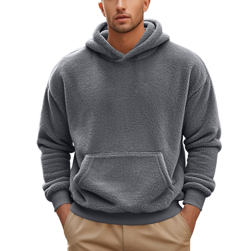 Phillip - Ciepły aksamitny hoodie dla mężczyzn