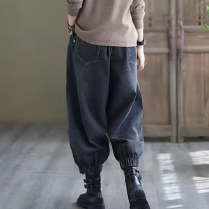 Maisy - Luźne spodnie jeansowe w stylu retro dla kobiet