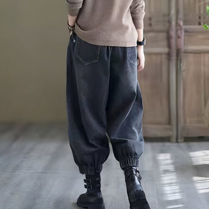 Maisy - Luźne spodnie jeansowe w stylu retro dla kobiet