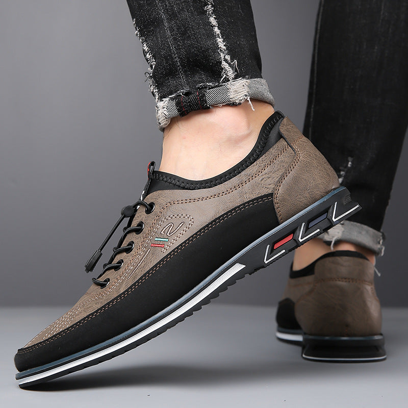 Aaron - Codzienne antypoślizgowe skórzane sneakersy dla mężczyzn