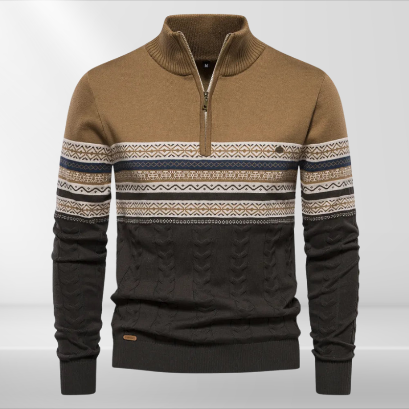 Rudy – Wysokiej Jakości Retro Sweter dla Mężczyzn