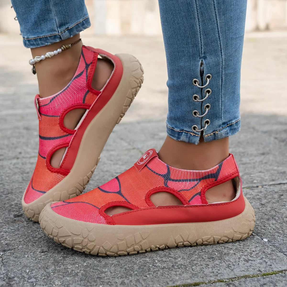 Para damskich sneakersów z wygodną podeszwą