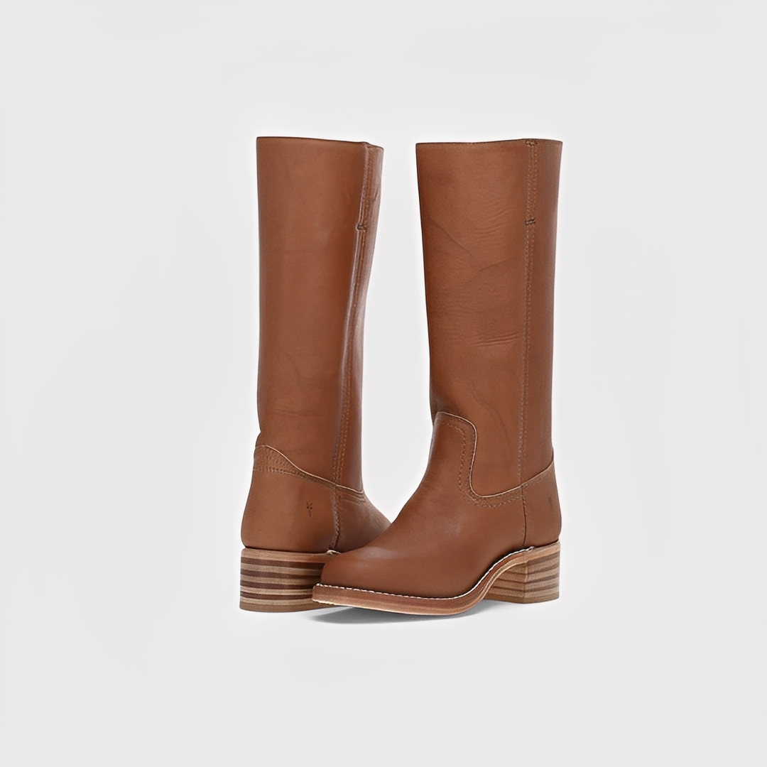 Lauryne - Buty skórzane na wysokim obcasie dla kobiet