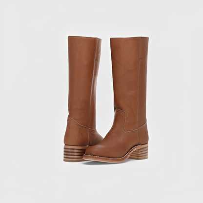 Lauryne - Buty skórzane na wysokim obcasie dla kobiet