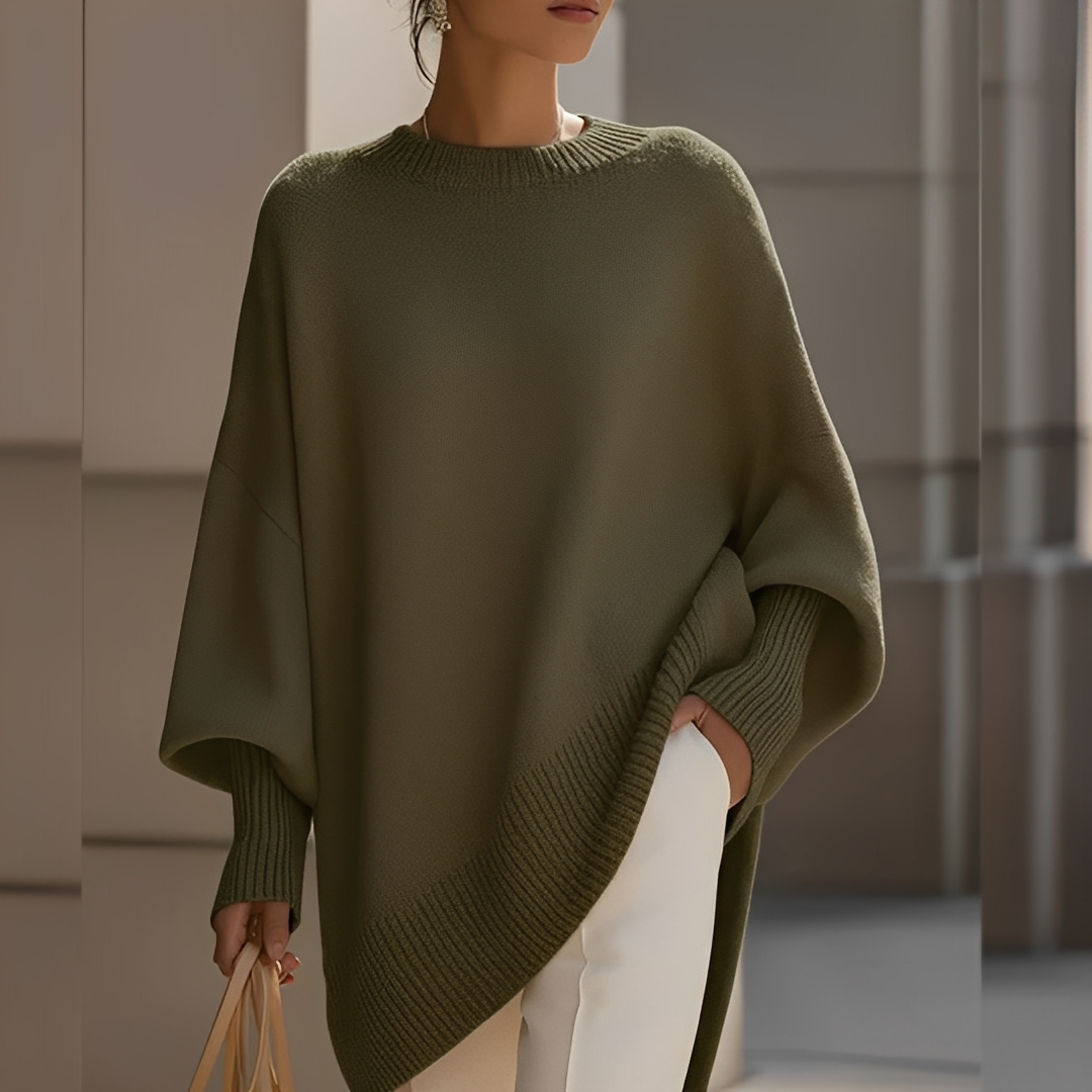 Sylvianne - Sweter oversize z okrągłym dekoltem dla kobiet