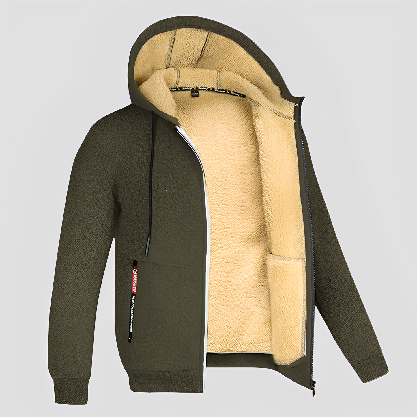 Waldo - Prosty, z podszewką z polaru hoodie dla mężczyzn