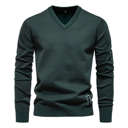 Josh - Stylowy sweter z dekoltem V dla mężczyzn