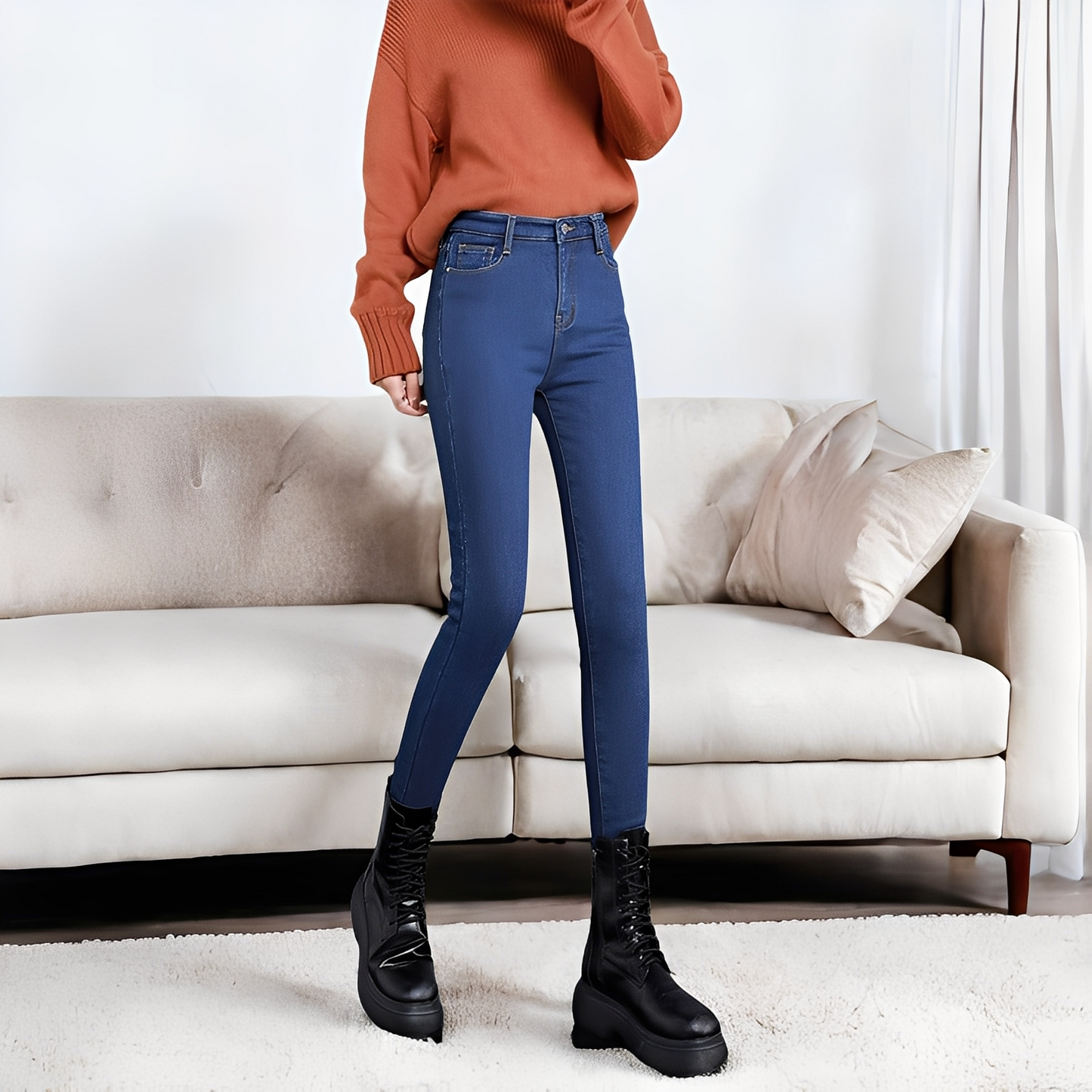 Betty - Ciepłe termoskinnyjeans dla kobiet