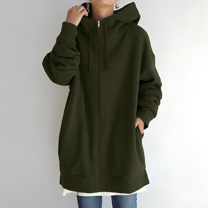 Eleanor - Stylowy oversize-hoodie z aksamitu dla kobiet