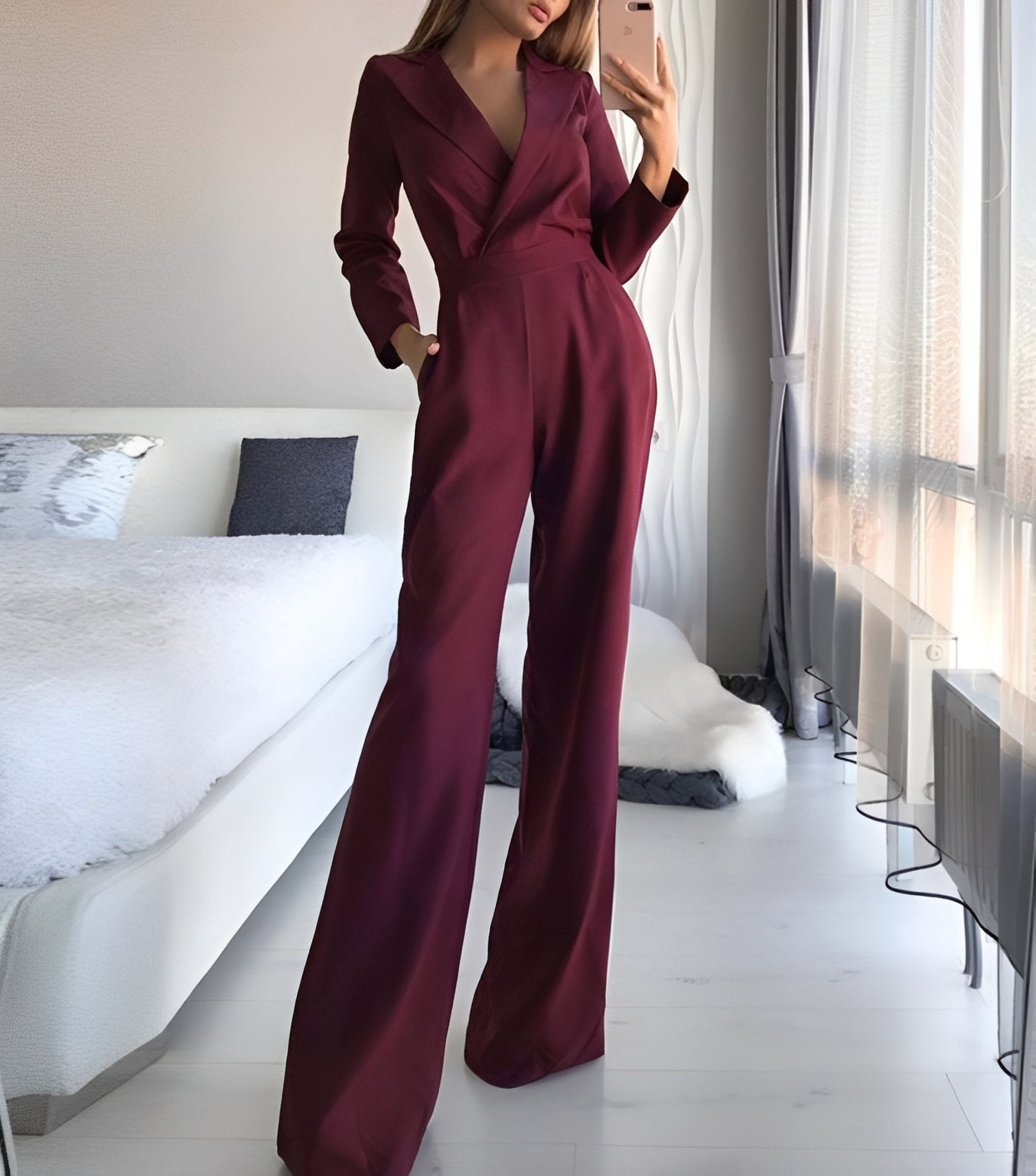 Holly - Elegancki, wąskokrojony kombinezon dla kobiet