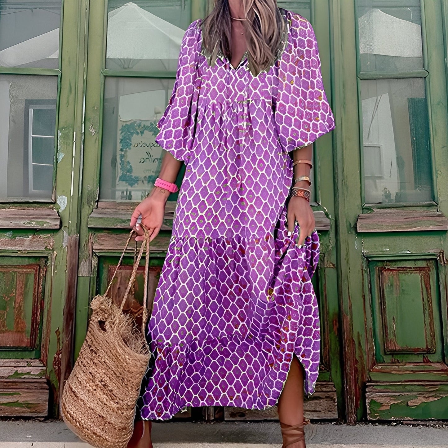 Irénée - Stylowa sukienka boho dla kobiet