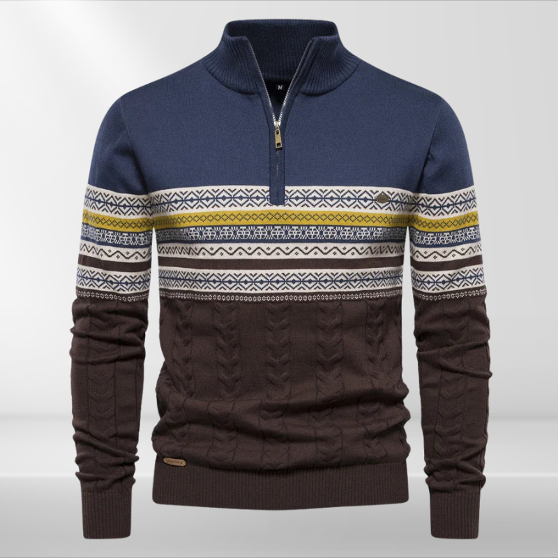 Rudy – Wysokiej Jakości Retro Sweter dla Mężczyzn