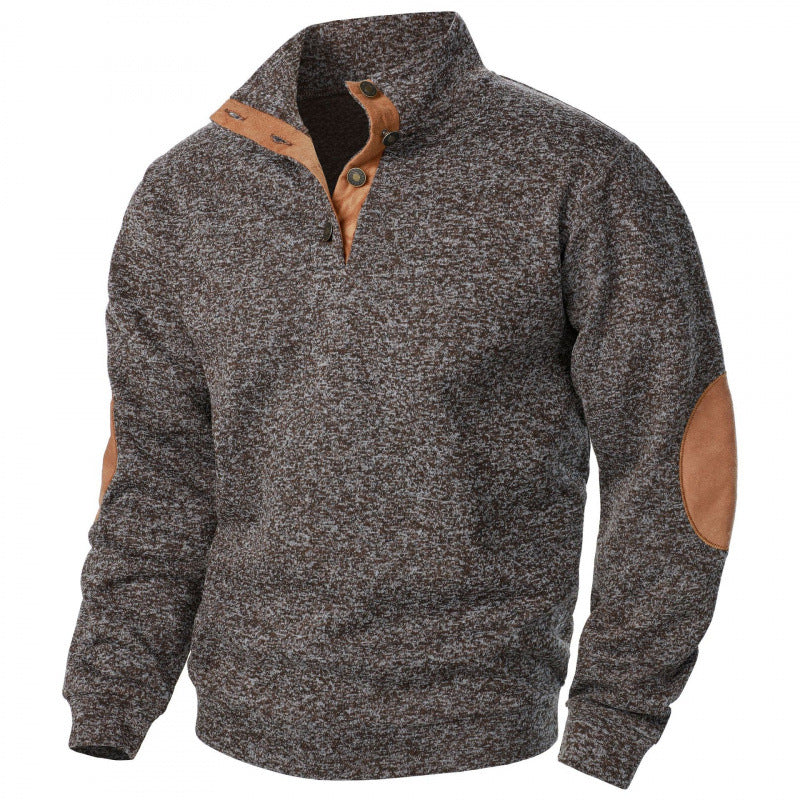 Oliver - Stylowy Jacquard-Sweterek z Połączeniem dla Mężczyzn