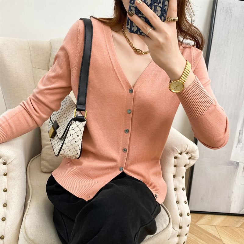 Lauren - Elegancki sweter z dzianiny z guzikami dla kobiet