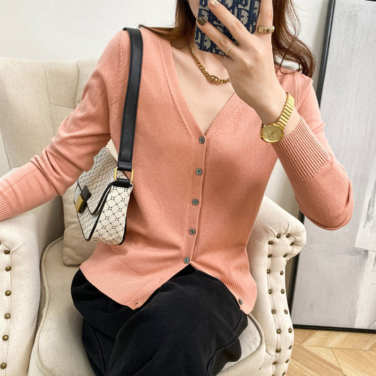 Lauren - Elegancki sweter z dzianiny z guzikami dla kobiet