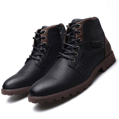 Frank - Retro-buty trekkingowe ze skóry dla mężczyzn