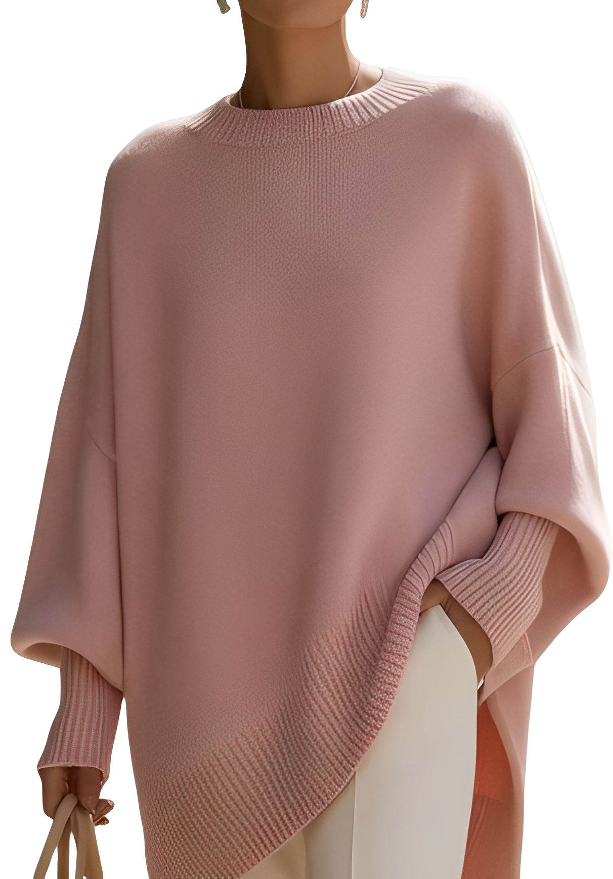 Pamella - Elegancki oversize sweterek z kaszmiru dla kobiet