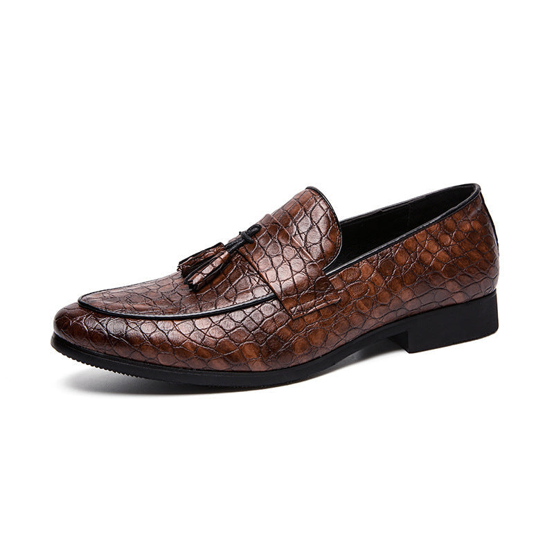 Darren - Eleganckie spiczaste skórzane półbuty dla mężczyzn
