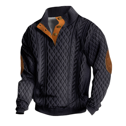 Austin - Retro-sweter z eleganckim nadrukiem dla mężczyzn