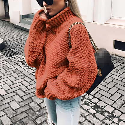Maëlie - Sweter z grubym golfem dla kobiet