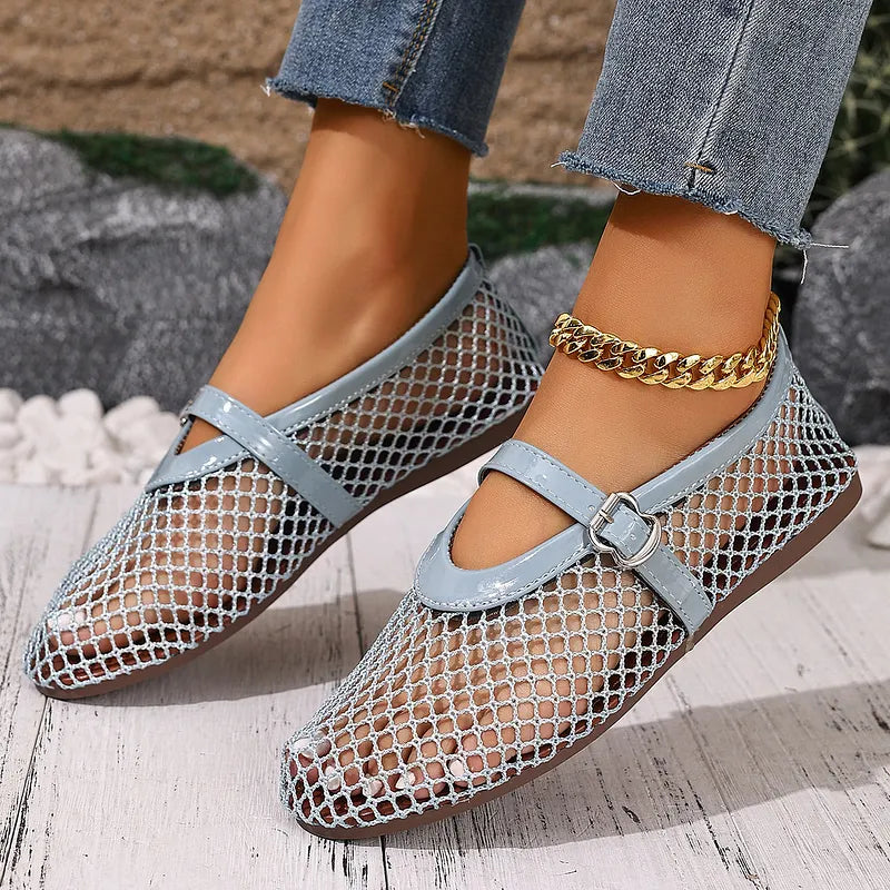 Damskie Buty Mary Jane Z Siateczki Na Co Dzień