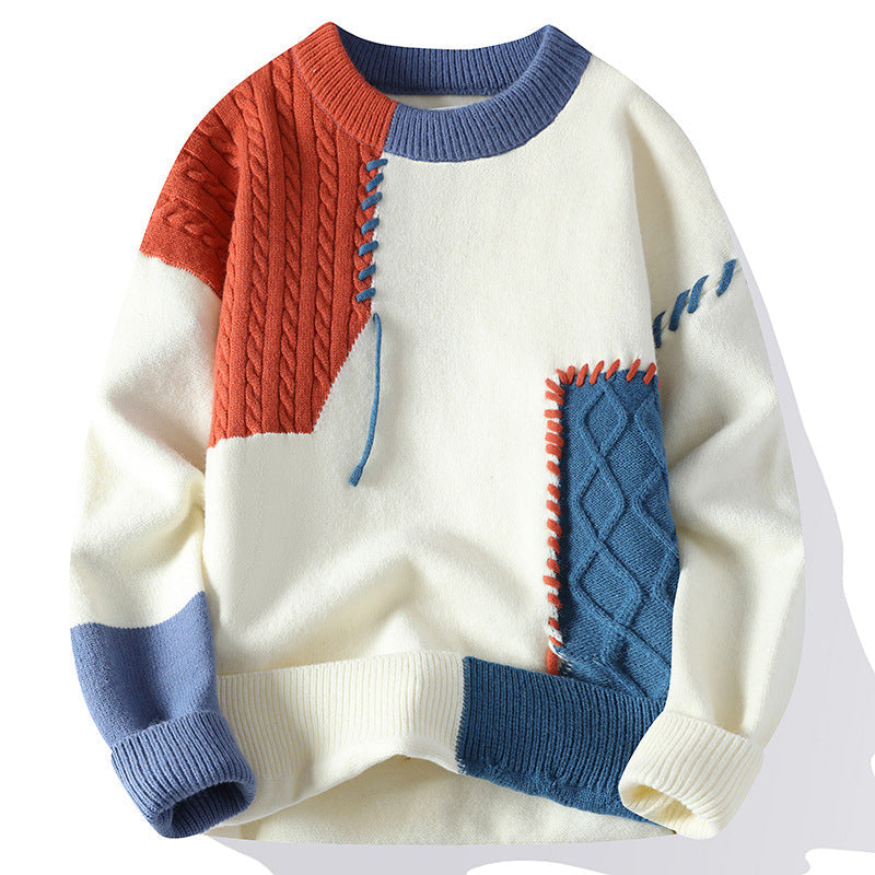 Jayce - Stylowy, luźno szyty sweter z fakturą dla mężczyzn