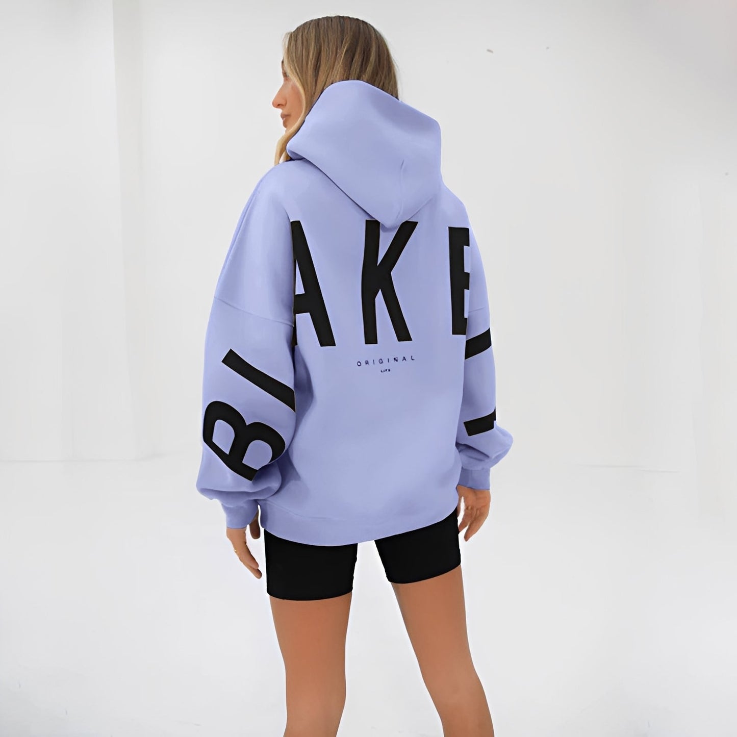 Yvette - Luźny hoodie z modnym nadrukiem dla kobiet