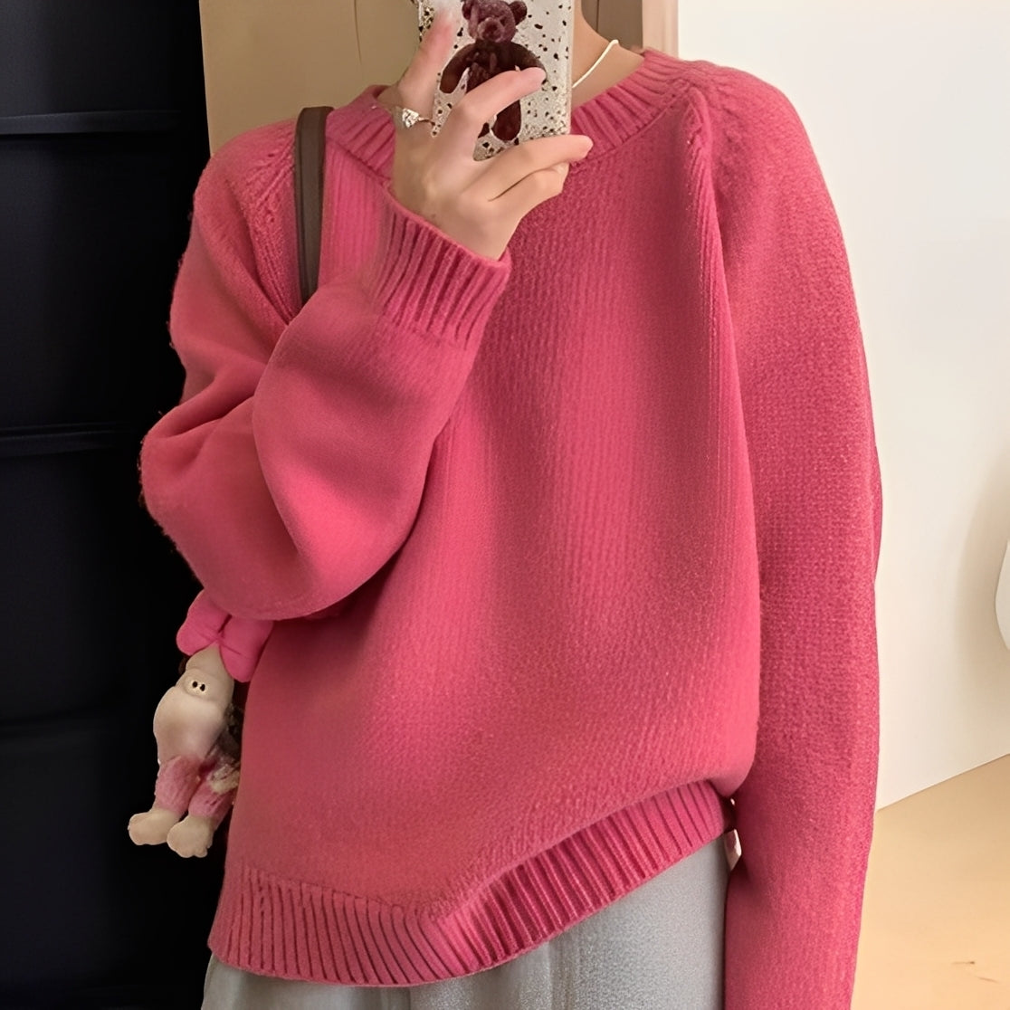 Roxanna - Prosty oversize sweter dla kobiet