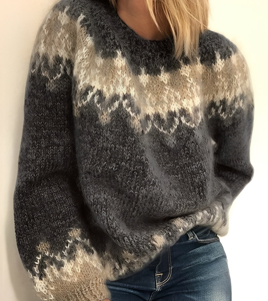 Jodie - Stylowy, luźno dziany sweter dla kobiet
