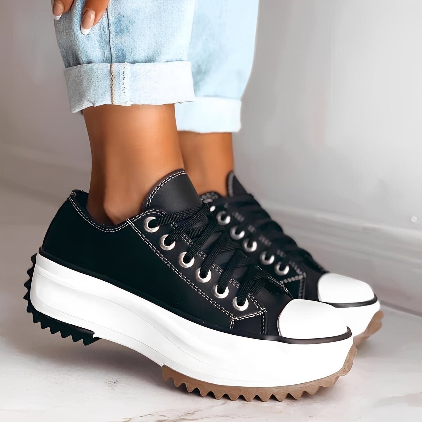 Caitlyn - Stylowe buty z grubą podeszwą dla kobiet