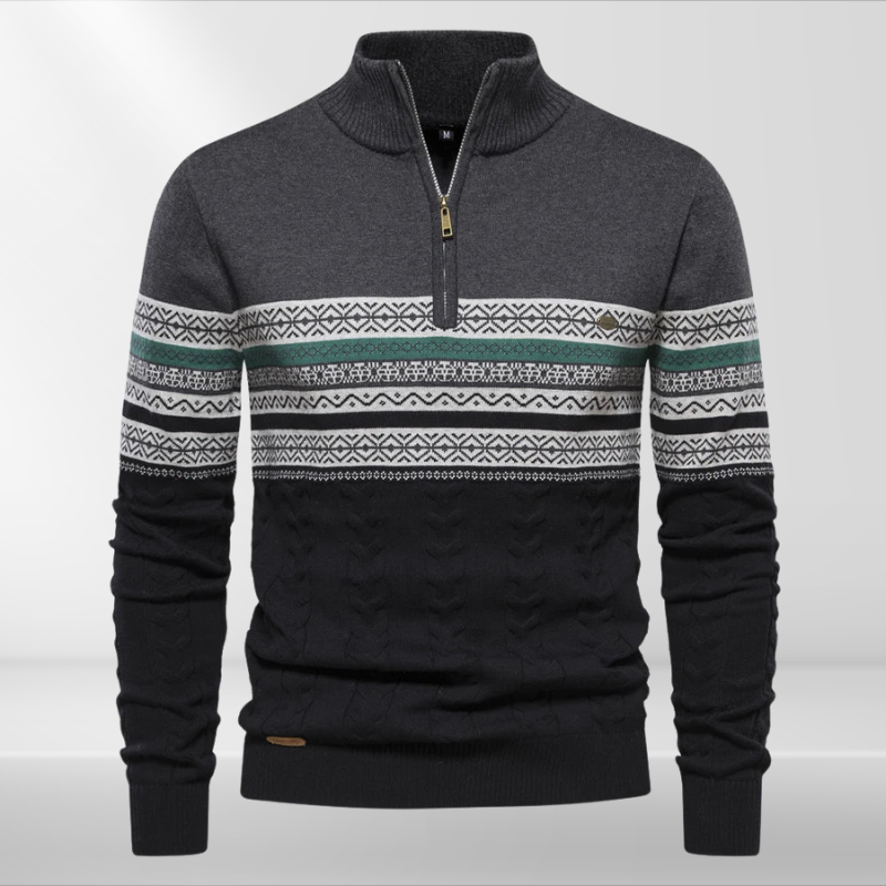 Rudy – Wysokiej Jakości Retro Sweter dla Mężczyzn