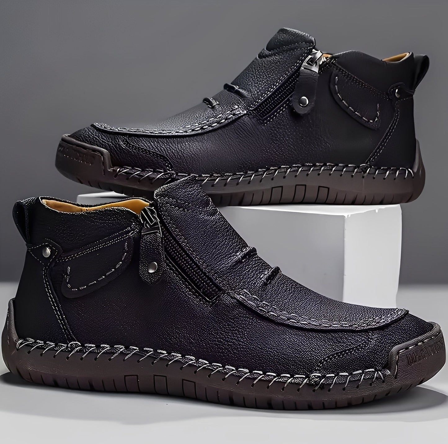 Ferdie - Nowoczesne buty komfortowe z zamkiem dla mężczyzn