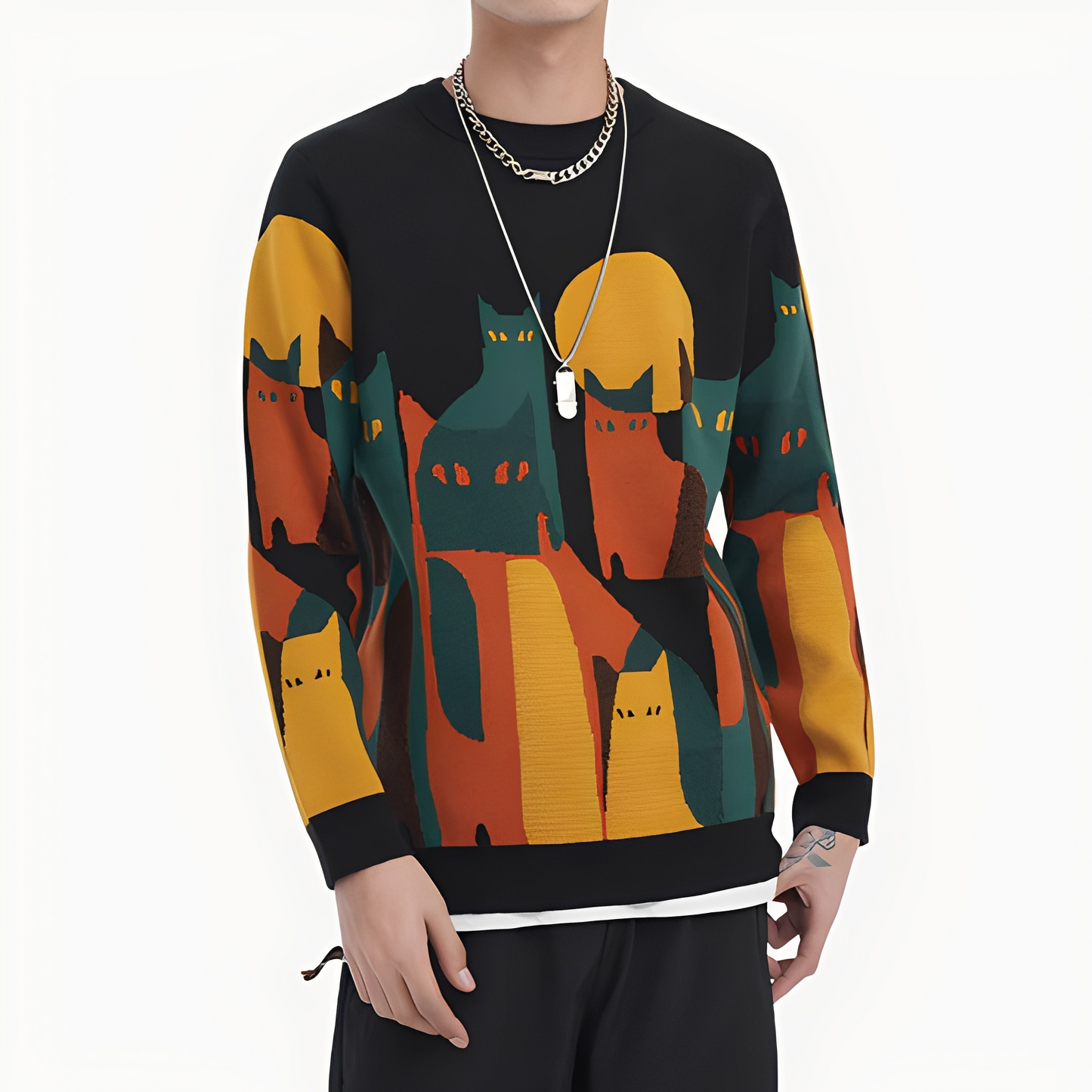 Ammon - Gruby dzianinowy sweter dla mężczyzn