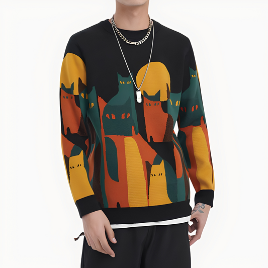 Ammon - Gruby dzianinowy sweter dla mężczyzn