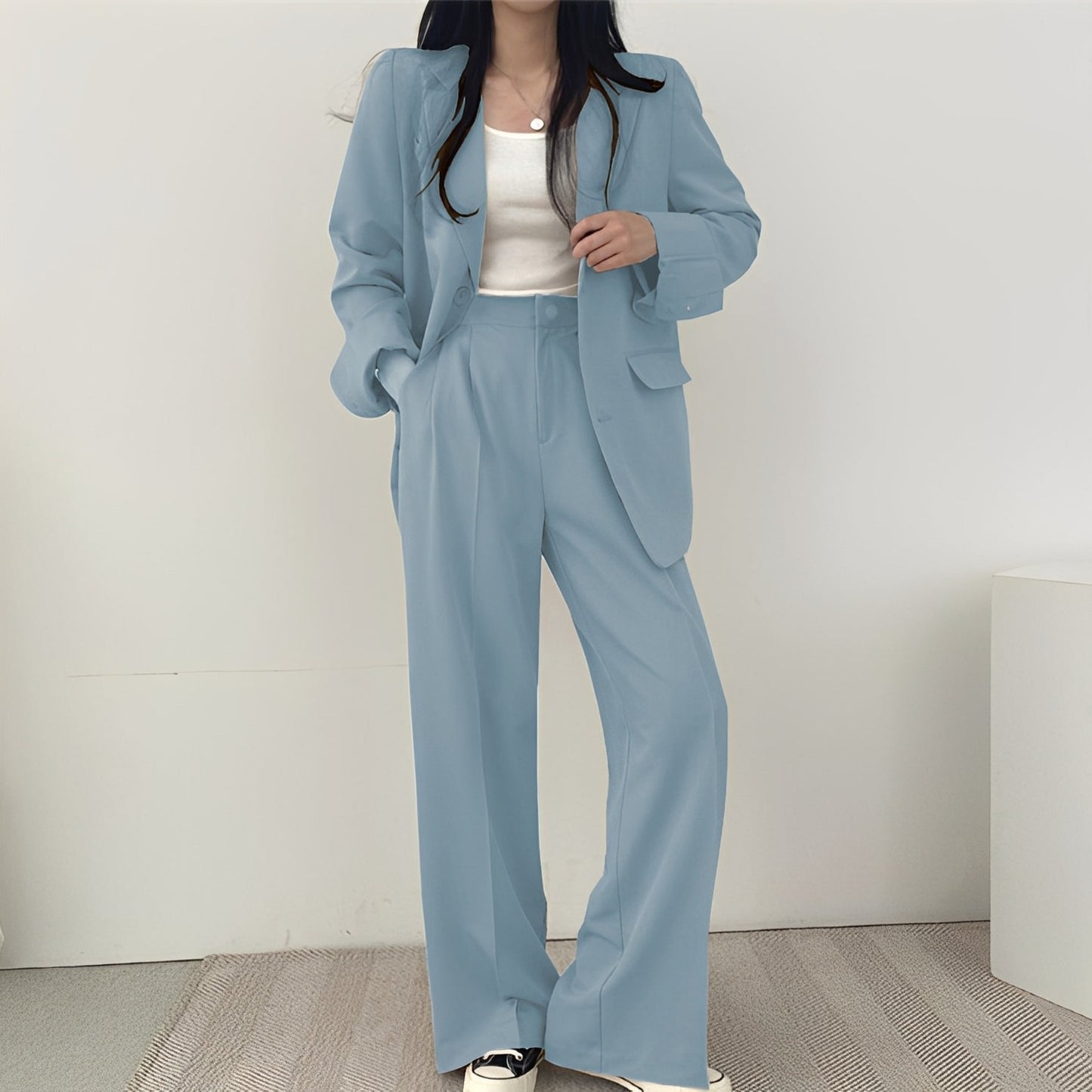 Meghan - Stylowy dwuczęściowy zestaw z tweedu dla kobiet