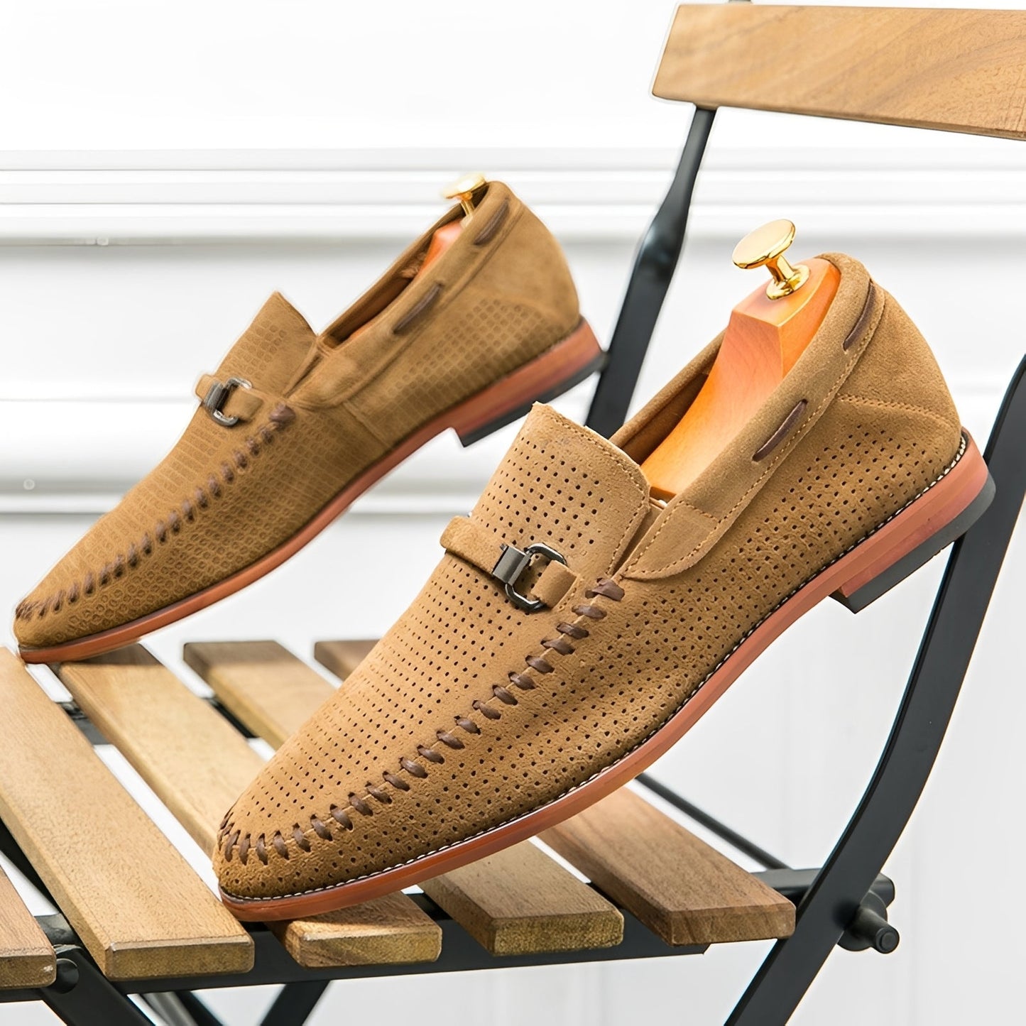 Wesley - Eleganckie loafer z zamszu dla mężczyzn