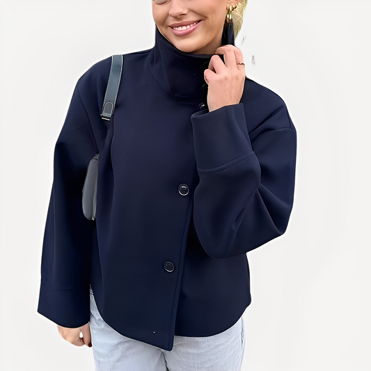 Carolyn - Elegancka jednorzedowa kurtka wełniana dla kobiet